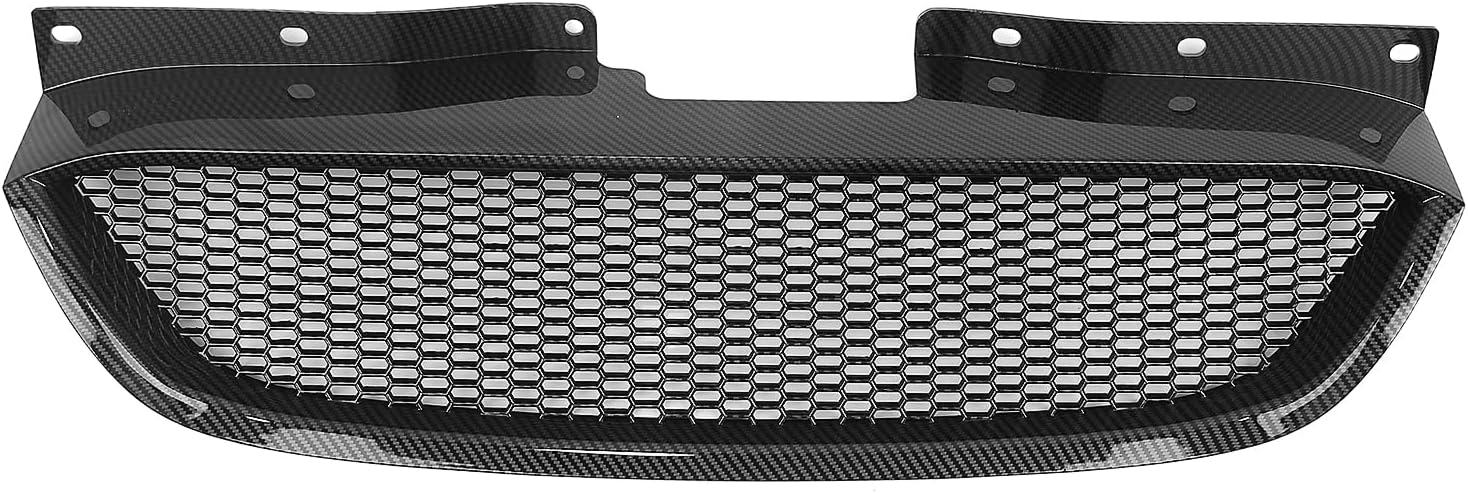 Front Bumper Grill Grille Cover For Hyundai Genesis Coupe 2008-2012 Matte Black Glossy Black Carbon Fiber Look
