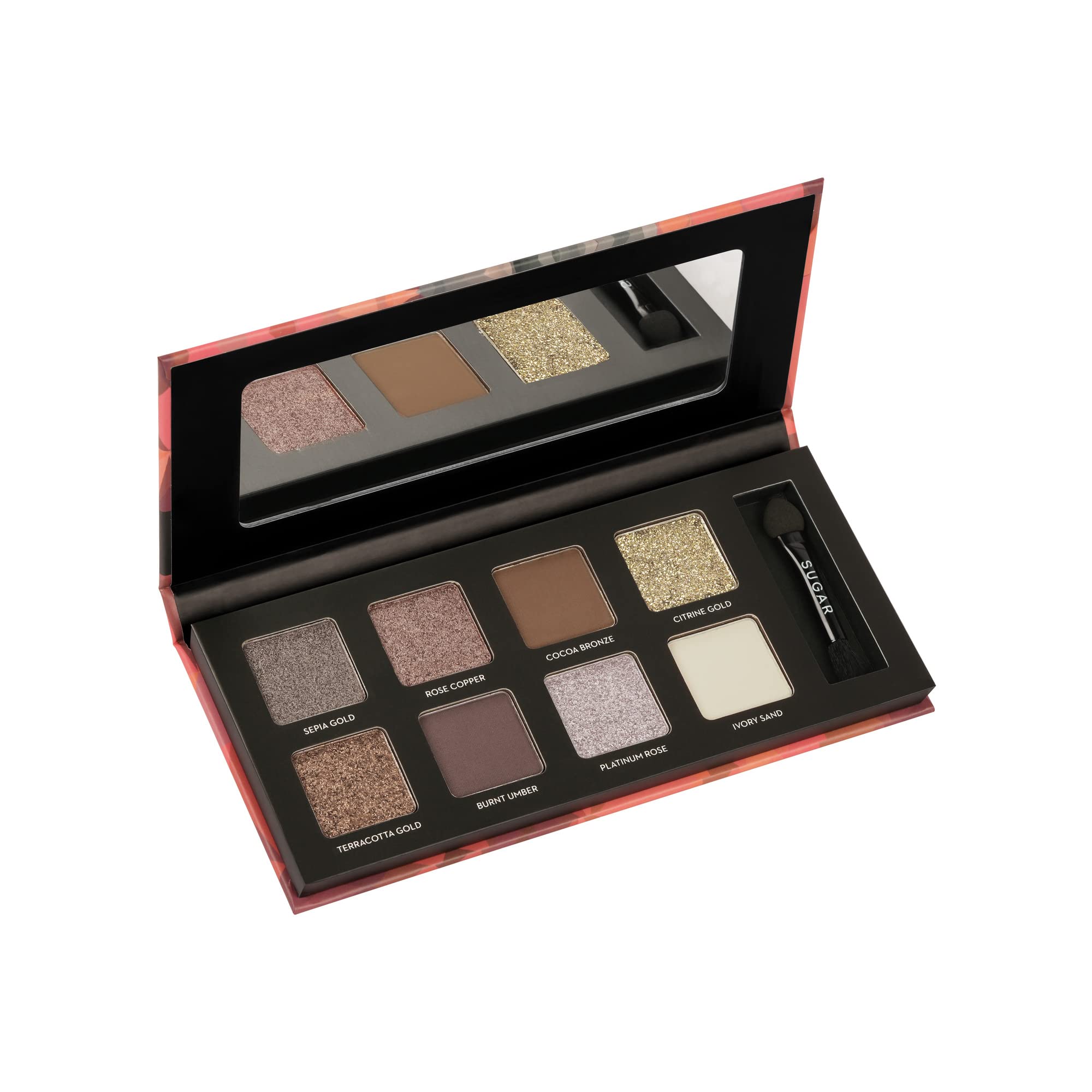 SUGAR Cosmetics - Blend The Rules - Paleta de sombras de ojos - 05 Willow (marrón descarado) - Sombra de ojos de larga duración, a prueba de manchas para un aspecto de ojos ahumados, vegana y libre de