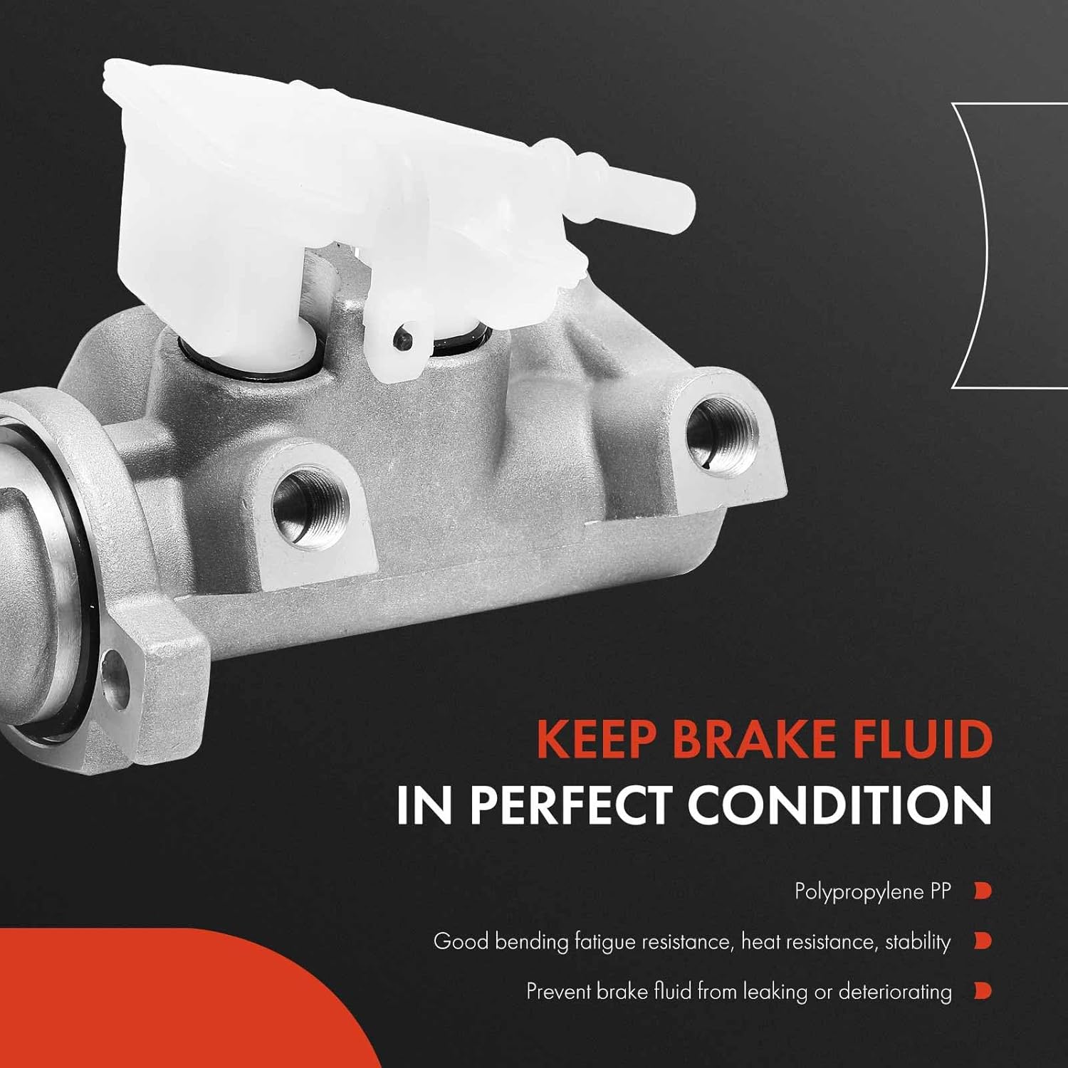 A-Premium Brake Master Cylinder with Reservoir Compatible with Ford Focus 2000-2008, Non-ABS Brake - With 4 Outlets