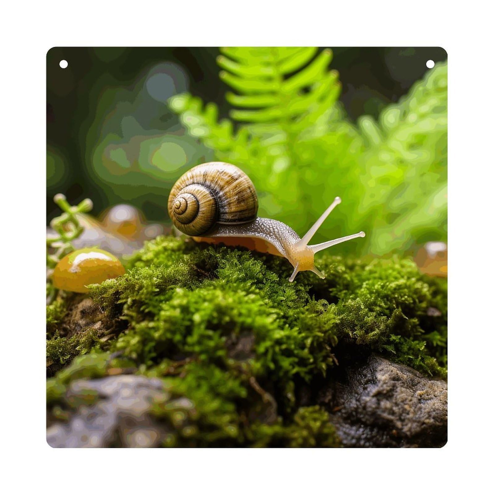 Adfgyerh Style Snail Crawling Hanging Ornaments Window Hanging Modern Acrylic Decor For Living Room Bedroom Dining Room Hallway Office Wall Decor, 8X8 In