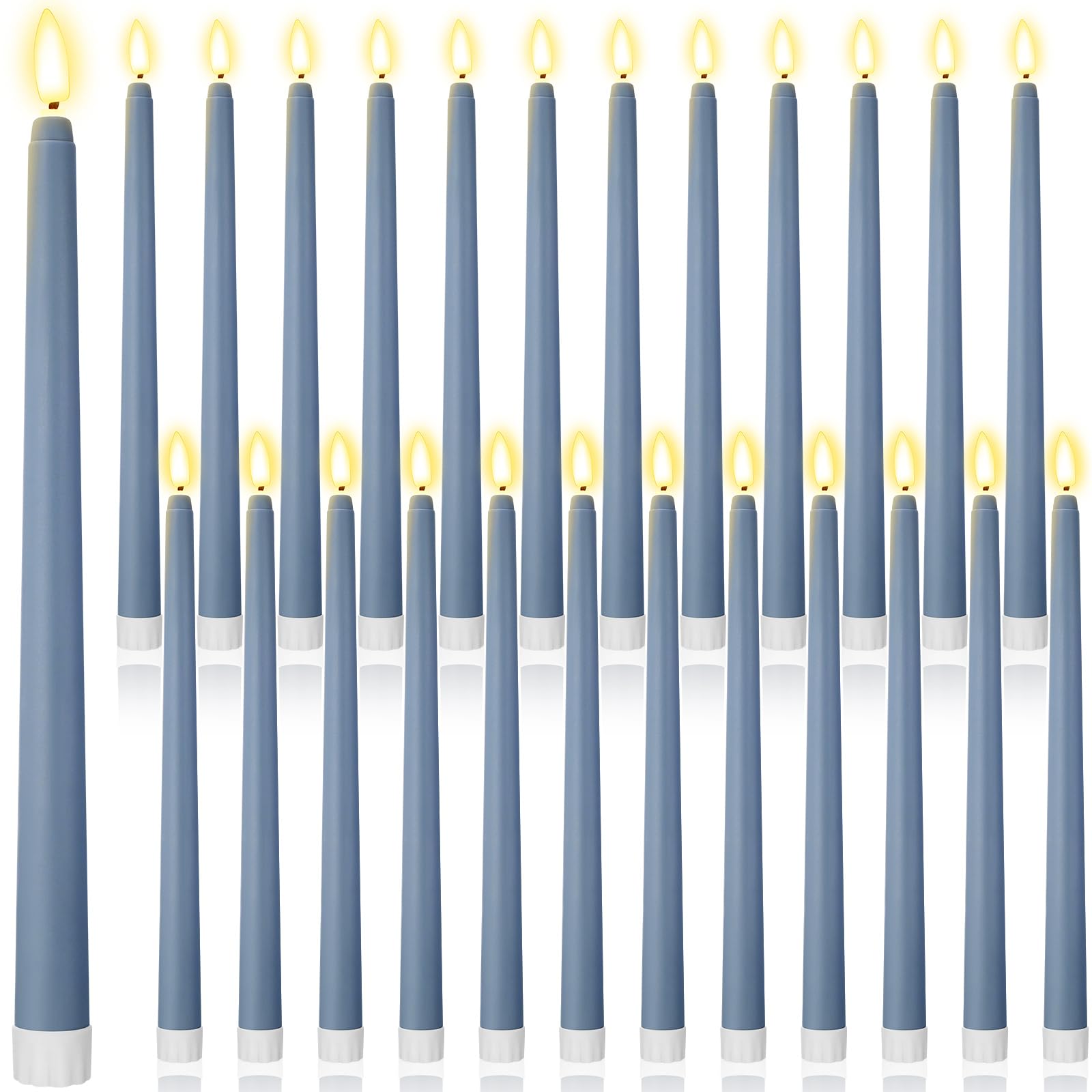 Photo 1 of **SOLD AS IS NO REFUND/RETURN** SEE COMMENTS!~
Macarrie 24 Packs Flameless Taper Candles Battery Operated Fake 11 Inch Long Candlelight LED Flameless Candlesticks Flickering Tapered for Spring Summer Wedding(Haze Blue)