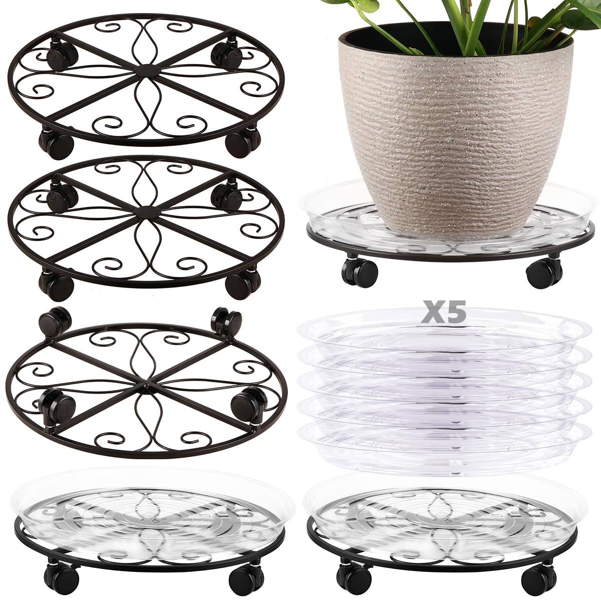 Heavy Duty Plant Caddy with Wheels - FREE SHIPPING -11