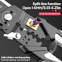 Vista 2 de DAGIJIRD Herramienta pelacables multifuncional 25 en 1 Alicates de pelado de cables ajustables con corte que prensa