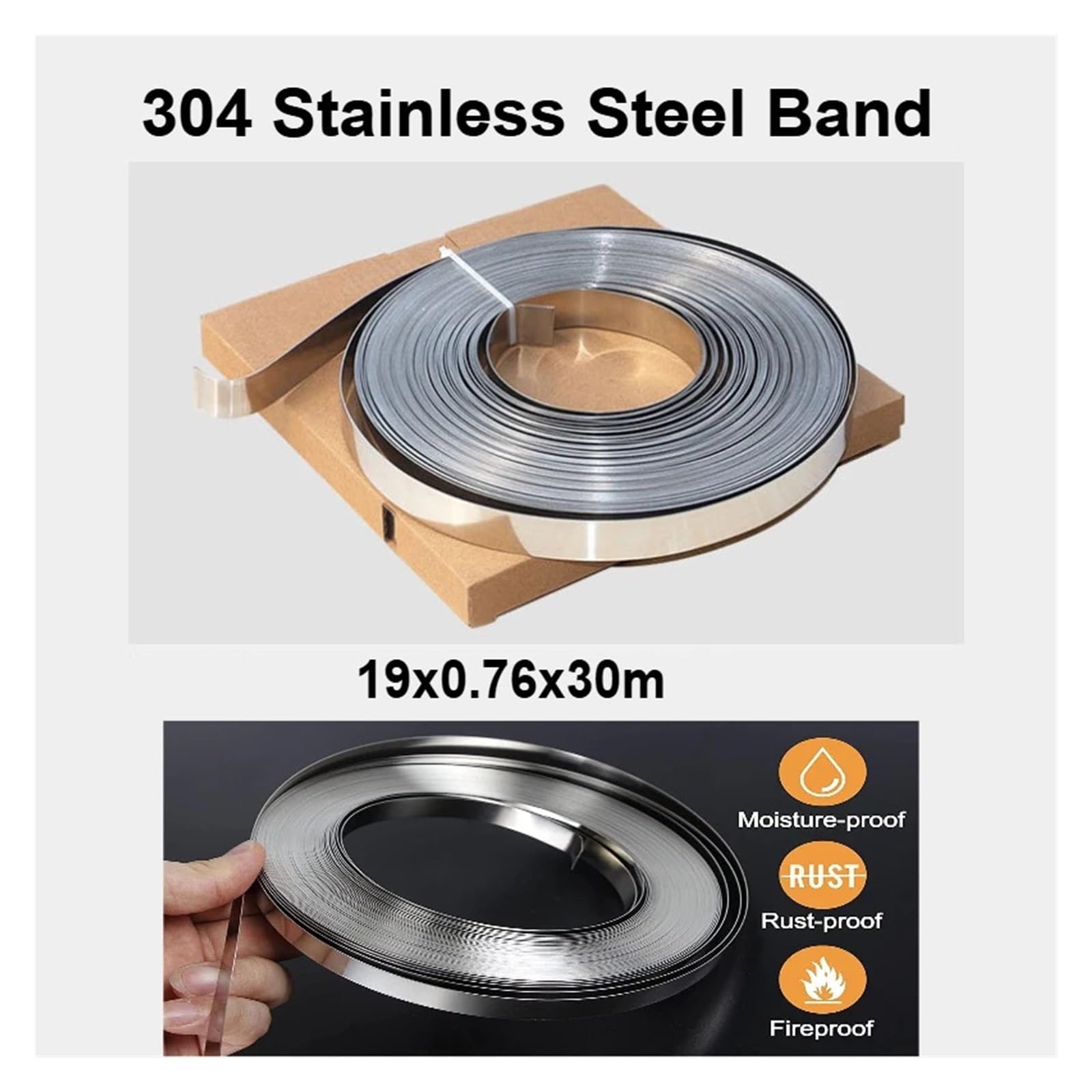 Maszyna do Spinania, Zestaw do wiązania ze stali nierdzewnej S304, cewka 3/4" x 100 stóp z napinaczem śrubowym i klamrami(Only Tensioner-Red)