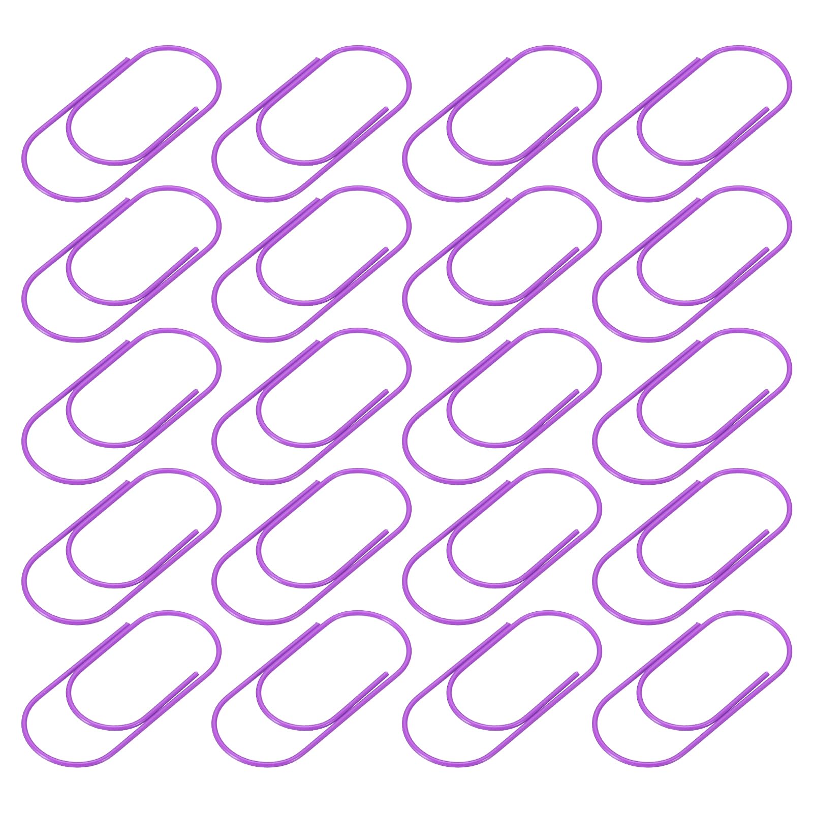 YOKIVE 20 Pcs Paper Clip, Wide Coated Large Clips with Box, Keep Table Neat, Great for Office, Art, Home, Daily Use (Purple, 2-Inch)