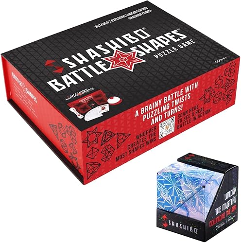 SHASHIBO Bundle - Shashibo Battle Shapes Magnetizing Puzzle Juego y Holográfico - Polar