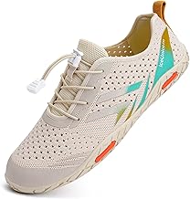 Water Shoes Womens Mens Aqua Beach Swim Shoes Quick Drying Barefoot Shoes for Swimming Pool Boating Surfing Diving Yoga(356Beige,5UK)