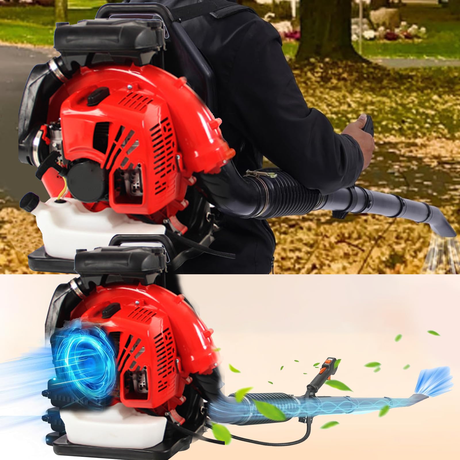 Souffleur de feuilles thermique 985B avec poignée de régulateur ergonomique