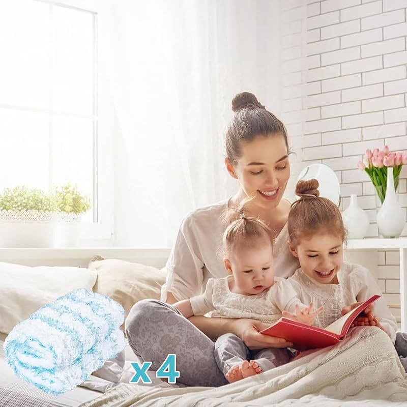 JUYLTOOL 4 db Mikroszálas Felmosófej Leifheit Profi XL Kompatibilis - Padlótisztító Csere Mop 42 cm Széles, Minden Padlótípushoz, Mosógépben