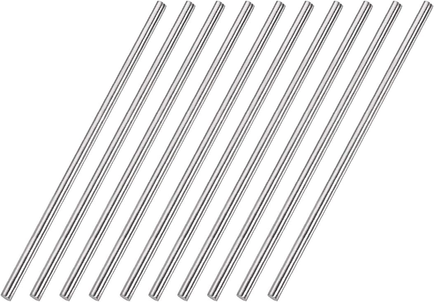 Ejes lineales de Acero Inoxidable, Paquete de 10 Varillas Redondas Acero Inoxidable 304, diámetro 2-3 mm, Longitud 500(Diameter 2.5mm)