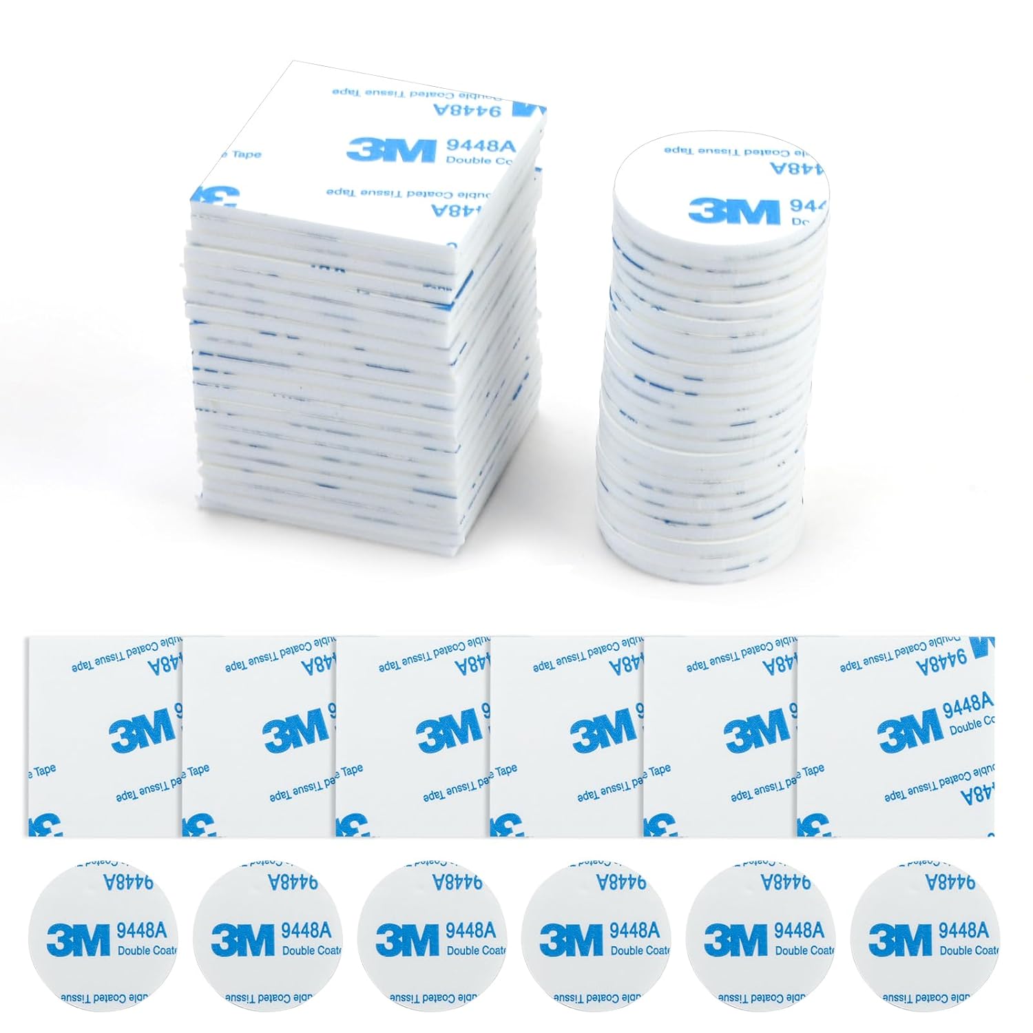 Double Sided Sticky Pads,60PCS 3m Self Adhesive Waterproof Strong