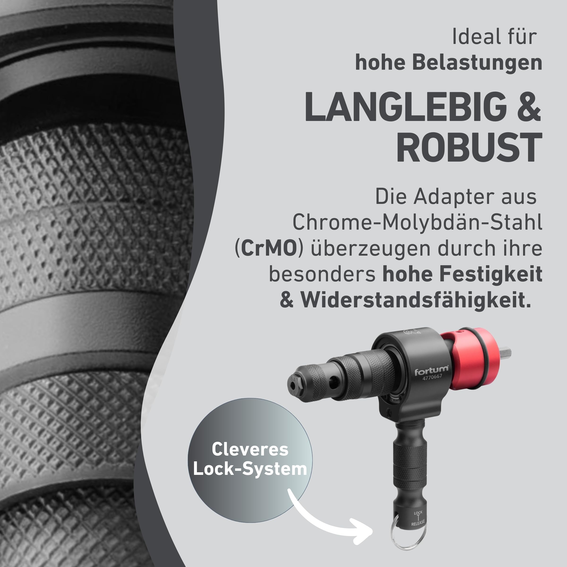 2-in-1 Nietaufsatz für Akkuschrauber & Bohrmaschine I Nietgerät für Blindnieten & Nietmuttern aus Alu, Stahl & Edelstahl I Blindnietvorsatz für 2,4-6,4 mm Nieten + M3-M12 Niet-Muttern