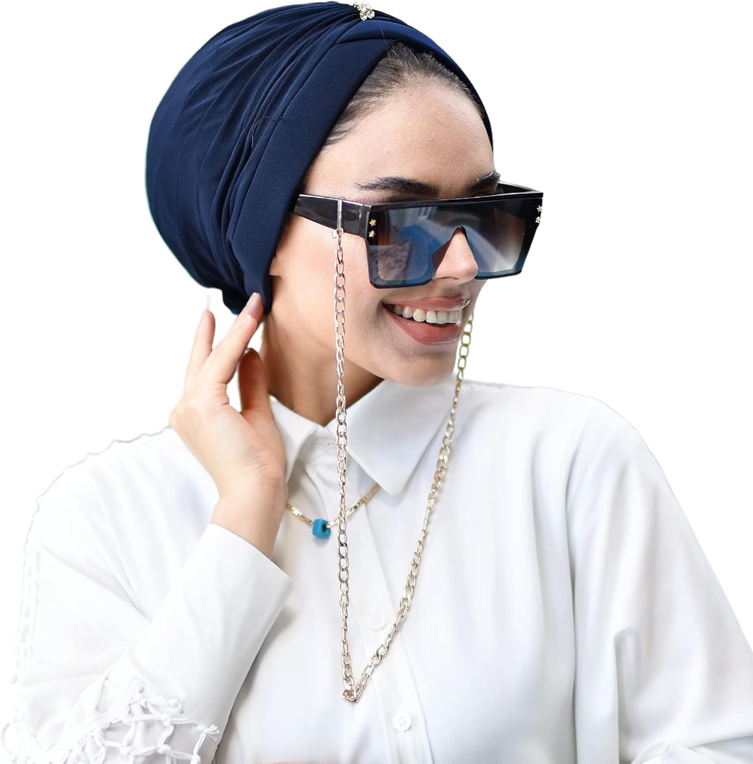 Cross Turban-Turbans 女性用 ヒジャブ 女性用 ヘアラップ ヘッドラップ ヒジャブ アンダーキャップ インスタン