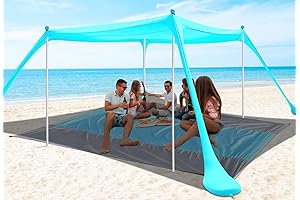 anngrowy Beach Tent Canopy 10'x10' for Easy Setup and Max Protection