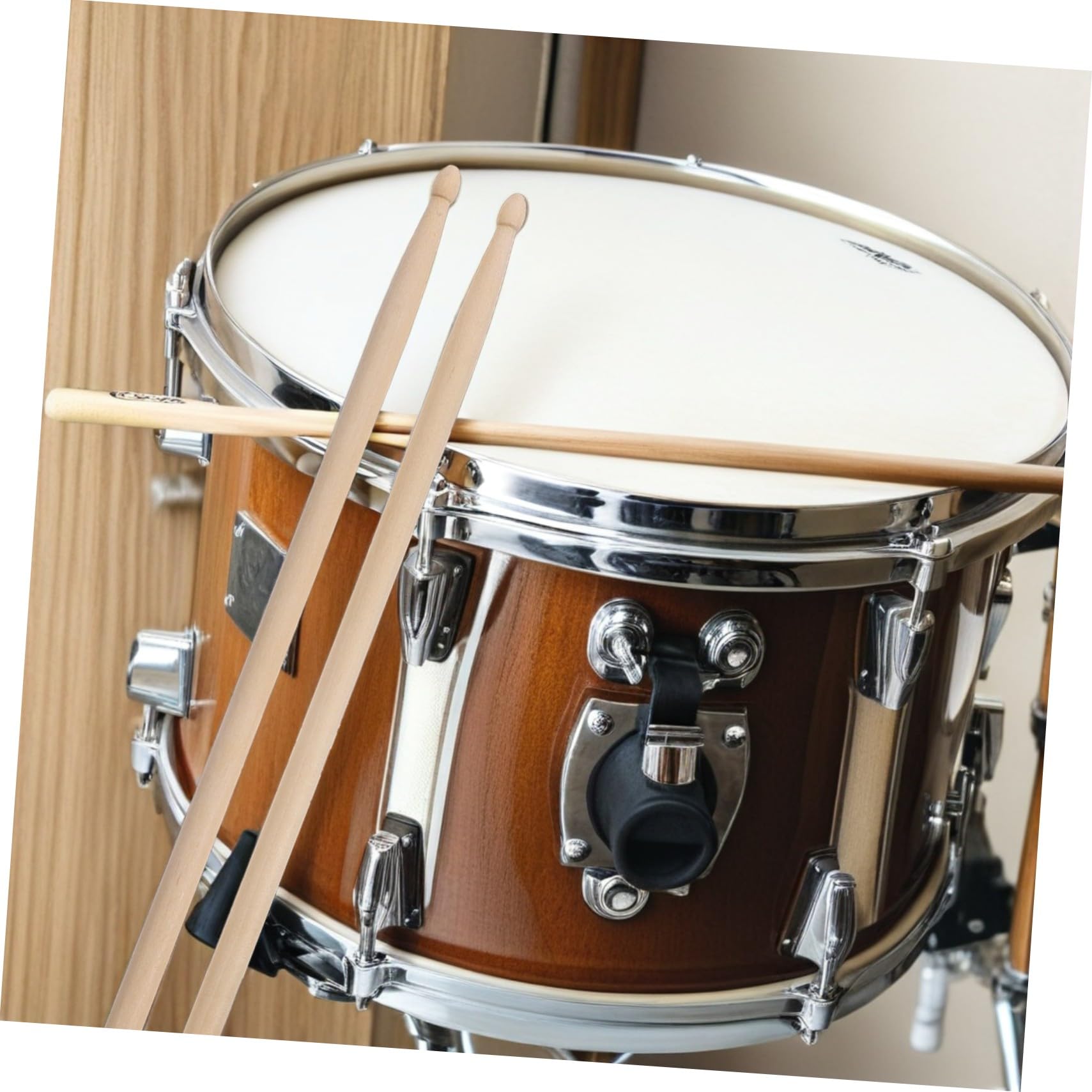 12pares Baquetas de Jazz de Madera Arce para Batería Baquetas de Percusión para Principiantes Práctica Casa Punta Redonda para Jazz y Tambores