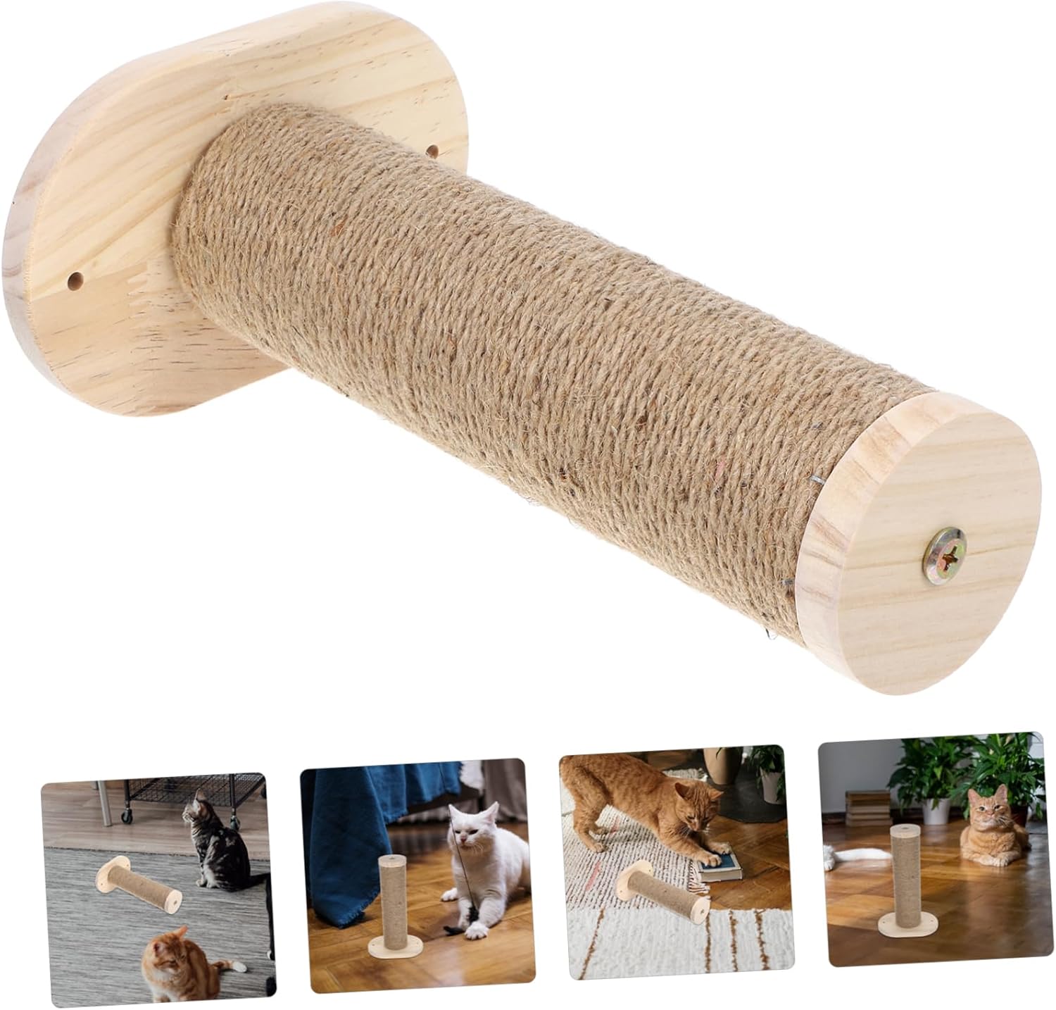 Happyyami 2pcs Wood Cat Wall Steps Sturdy Cat Climber Resting Platform Furniture Climbing Shelves