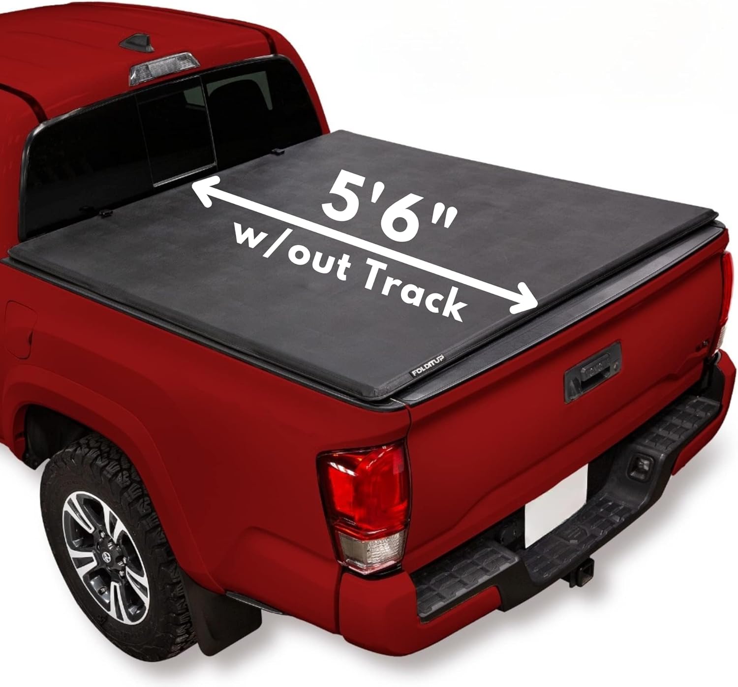LEER FOLDITUP Soft Folding Tonneau Cover, Fits 2016-2024 Nissan Titan Truck Bed