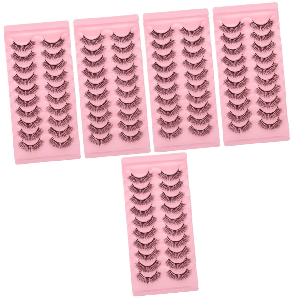 Baluue 50paia Ciglia Finte Per Donne e Ragazze Ciglia Naturali Per Look Sfavillante e Voluminoso Estensioni Per Ogni Occasione