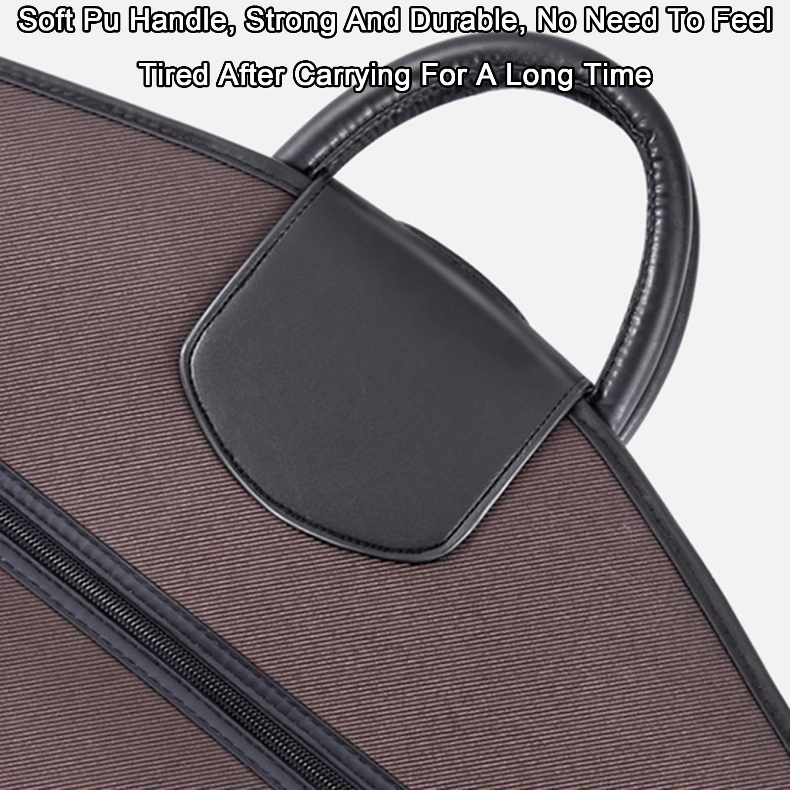 Plegable Funda Traje, Fundas Ropa Armario, Bolsa Portátil con Ventana y Dos Asas para Chaquetas y Camisas(Brown)