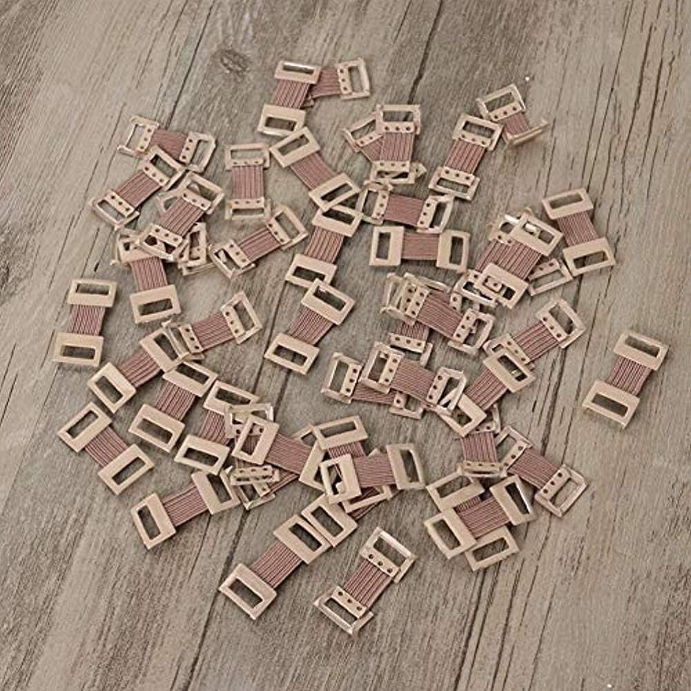 Mooff Brown 15Pcs Elastic Bandage Clips Bandage Wrap Clips Stretch Metal Clips, Replaceable Wrap Clips For Various Types Bandages Bandaging Supplies