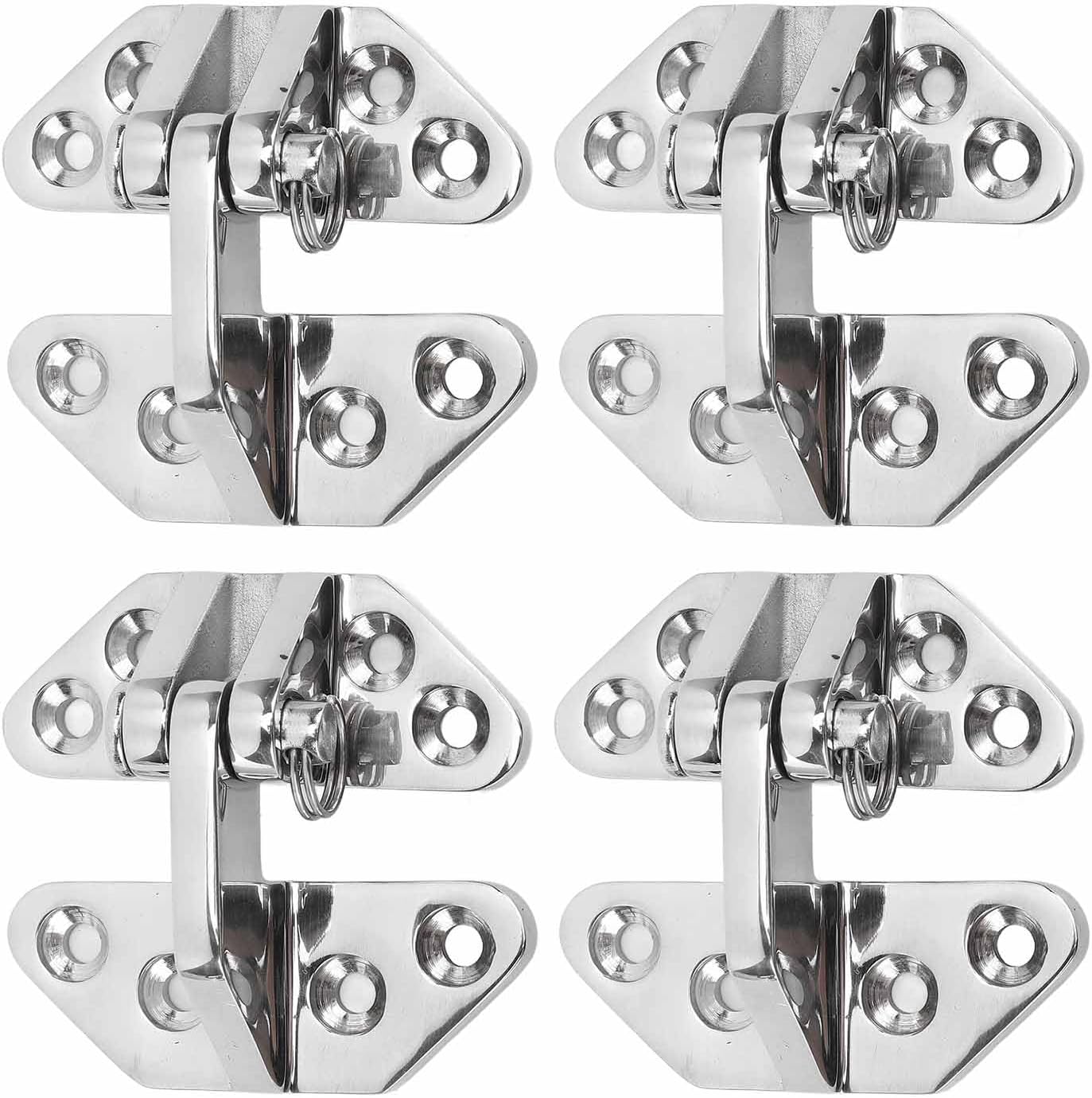 Boat Hatch Hinges, 316 Stainless Steel Heavy Duty Flush Hinges, 2.8 X 2.6 Inch for Yachts, Boats, Doors and Cabinets