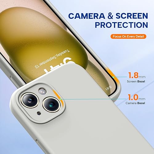 Miniatura 1134 de Miracase - Funda diseñada para iPhone 11 con protector de pantalla, funda de goma de silicona líquida, protección total contra caídas y a prueba