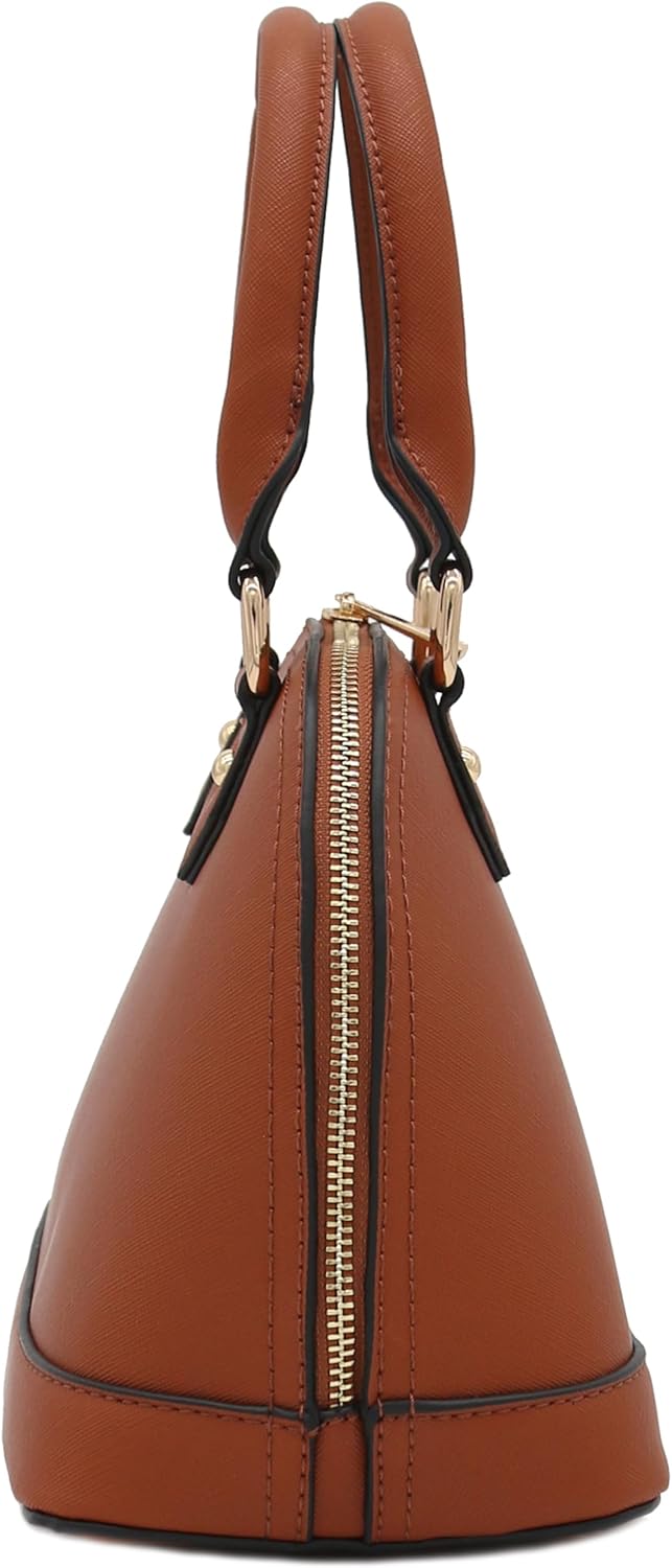 Zip-Around Saffiano Classic Dome Satchel - Image 4