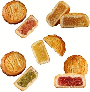HELENOU666 Mooncake,9-Flavor Mixed Mini-Mooncake, 20PCS Moon Cakes