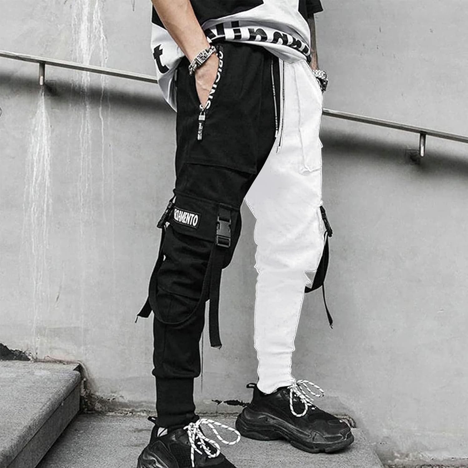 XYXIONGMAO Men's Jogger Pants Techwear Hip Hop Harem Pants Streetwear Tactical Track Pants - Image 2