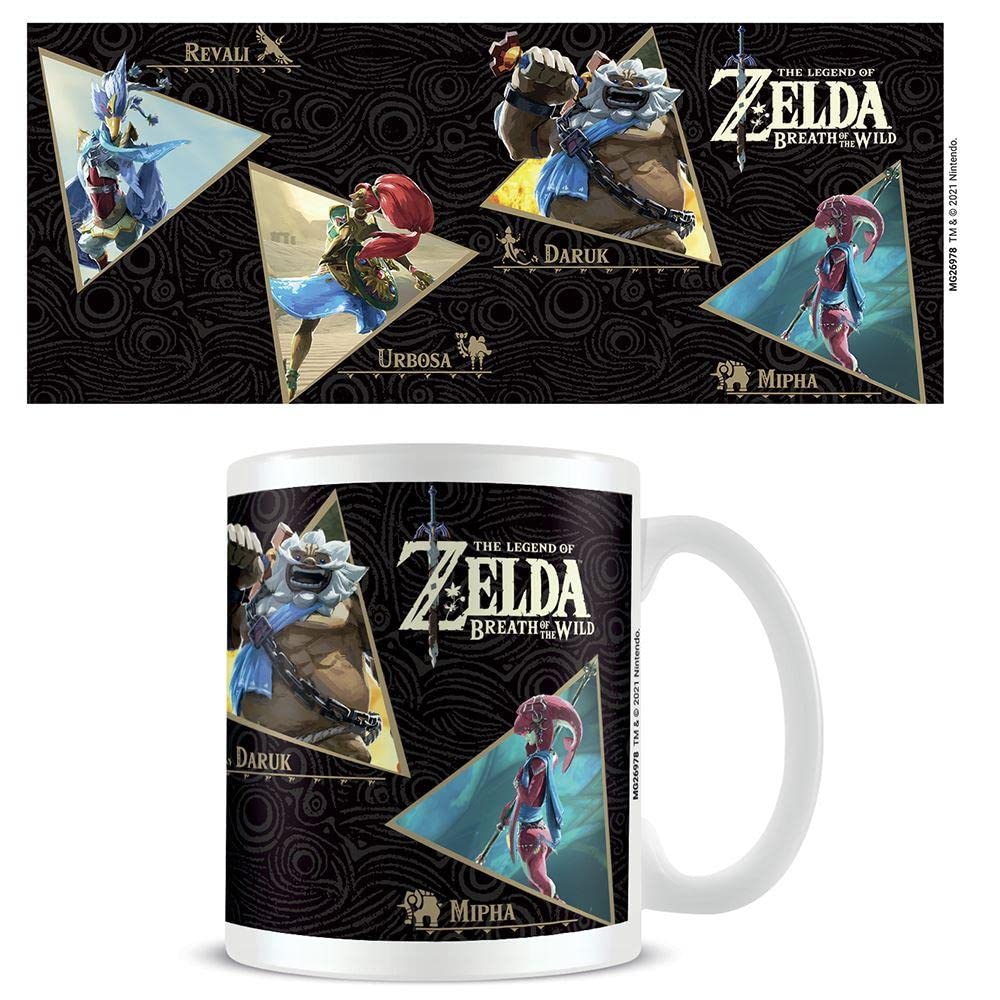 The Legend of Zelda Breath of The Wild Mug (Champions Design) 11oz Ceramic Mug - Official Merchandise, White - Image 4
