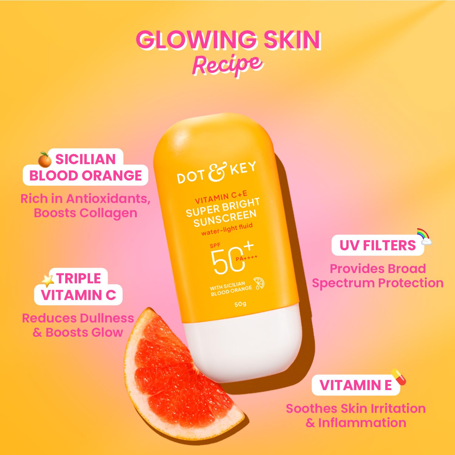 DOT & KEY Ceramides & Hyaluronic Skin Barrier Repair + Face Cream For Dry Skin-100G & Vitamin C+E Super Bright Sunscreen Spf 50 Pa+++ - 50G | For Men & Women, 1 Count 4