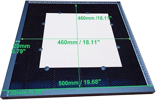 Miniatura 4 de Cama láser de panal, mesa de trabajo de panal de abeja de 19.68 x 19.68 pulgadas para cortador láser y grabador, paneles de trabajo de panal para