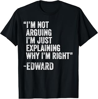 Personalized Name Fathers Day outfit For Men EDWARD Quote Funny Birthday Custom Name Idea Engineer T-Shirt