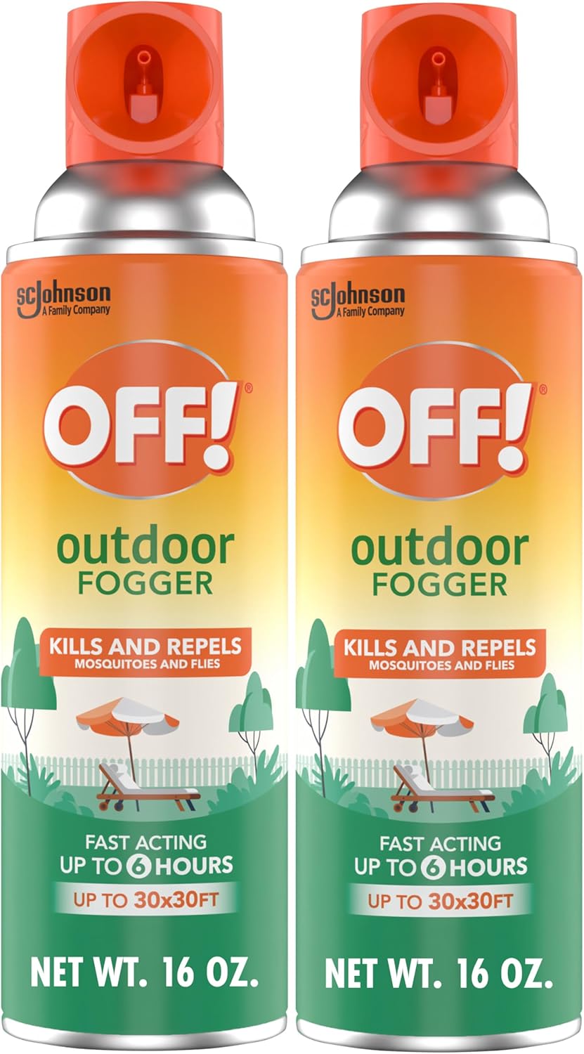 OFF! Outdoor Insect and Mosquito Repellent Fogger Backyard Pretreat Kills and Repels Insects up to 900 Square Feet 16 Ounce (Pack of 2)