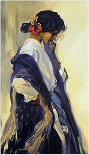 A Gypsy - Joaquin Sorolla y Bastida hand-painted oil painting reproduction, portrait of a dancer girl,wall art decorations,coffee room decor