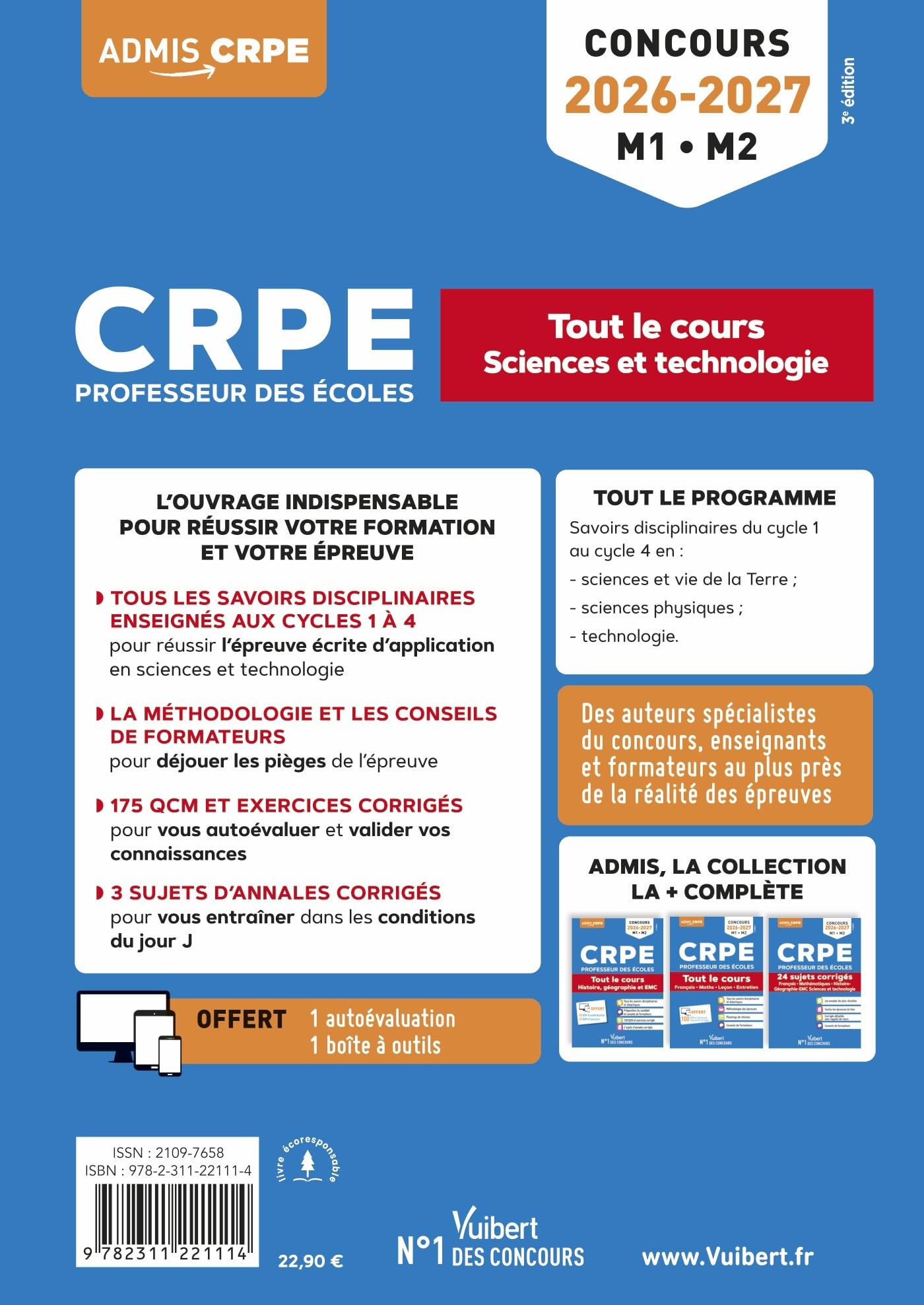 CRPE 2026-2027 - Sciences et technologie - Tout le cours (M1 et M2): Concours Professeur des écoles - Admissibilité - Epreuve écrite d’application