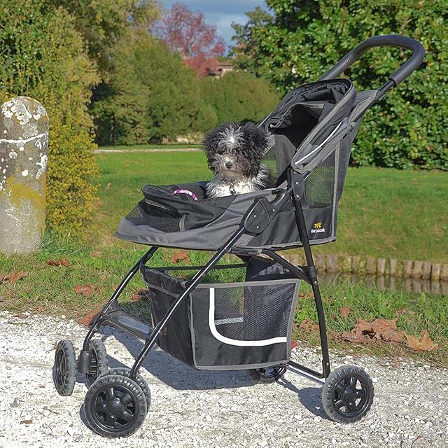 Foto 3 de 7 de Ferplast Cochecito para perros pequeños GLOBETROTTER, Carrito para animales de 9 kg como máximo