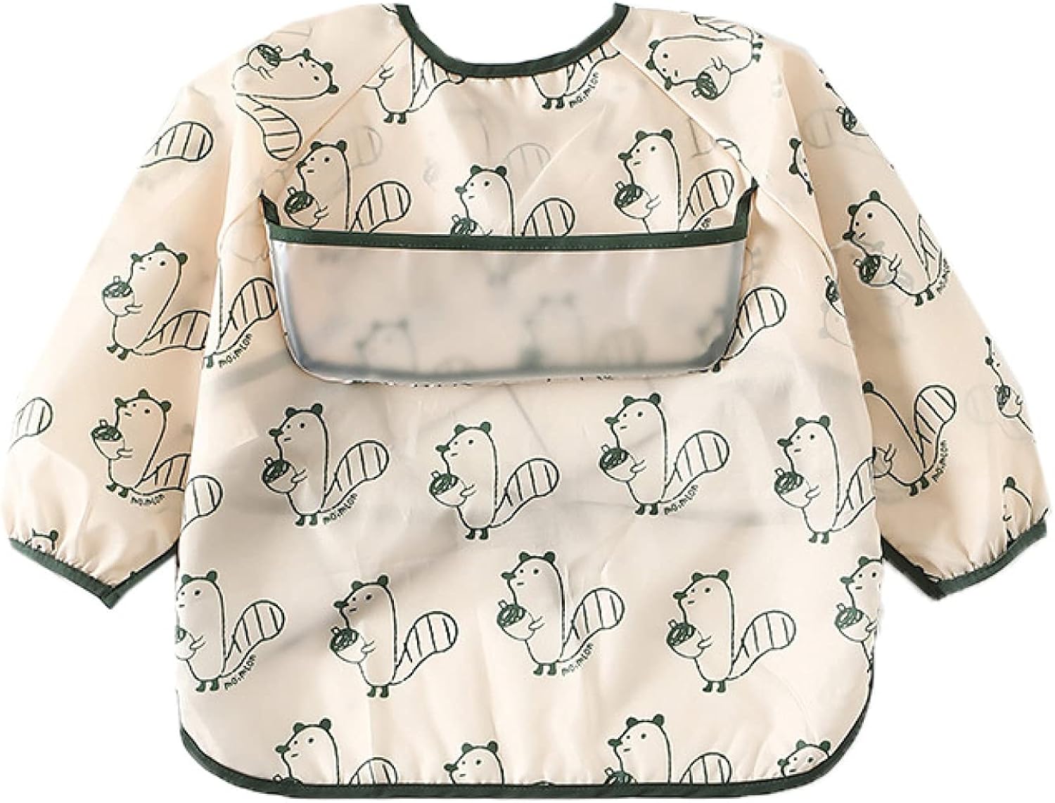 エプロン お食事ベビーエプロン 食事用 防水エプロン 長袖 ポケット 軽量 速乾 子供用 お食事エプロン ポケット付き 保育園用 幼稚園用 よだれかけ かわいい デザイン おしゃれ 紐付き 調節可能 よだれ掛け Ht9fc