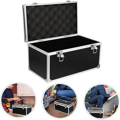 Miniatura 9 de Artibetter Caja de herramientas de aluminio Almacenamiento de equipos Caja dura de aluminio resistente Caja de almacenamiento multiusos para
