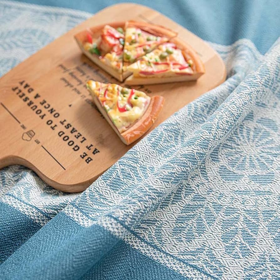 Amazon｜Foxace テーブルクロス ブルー おしゃれ シンプル 布