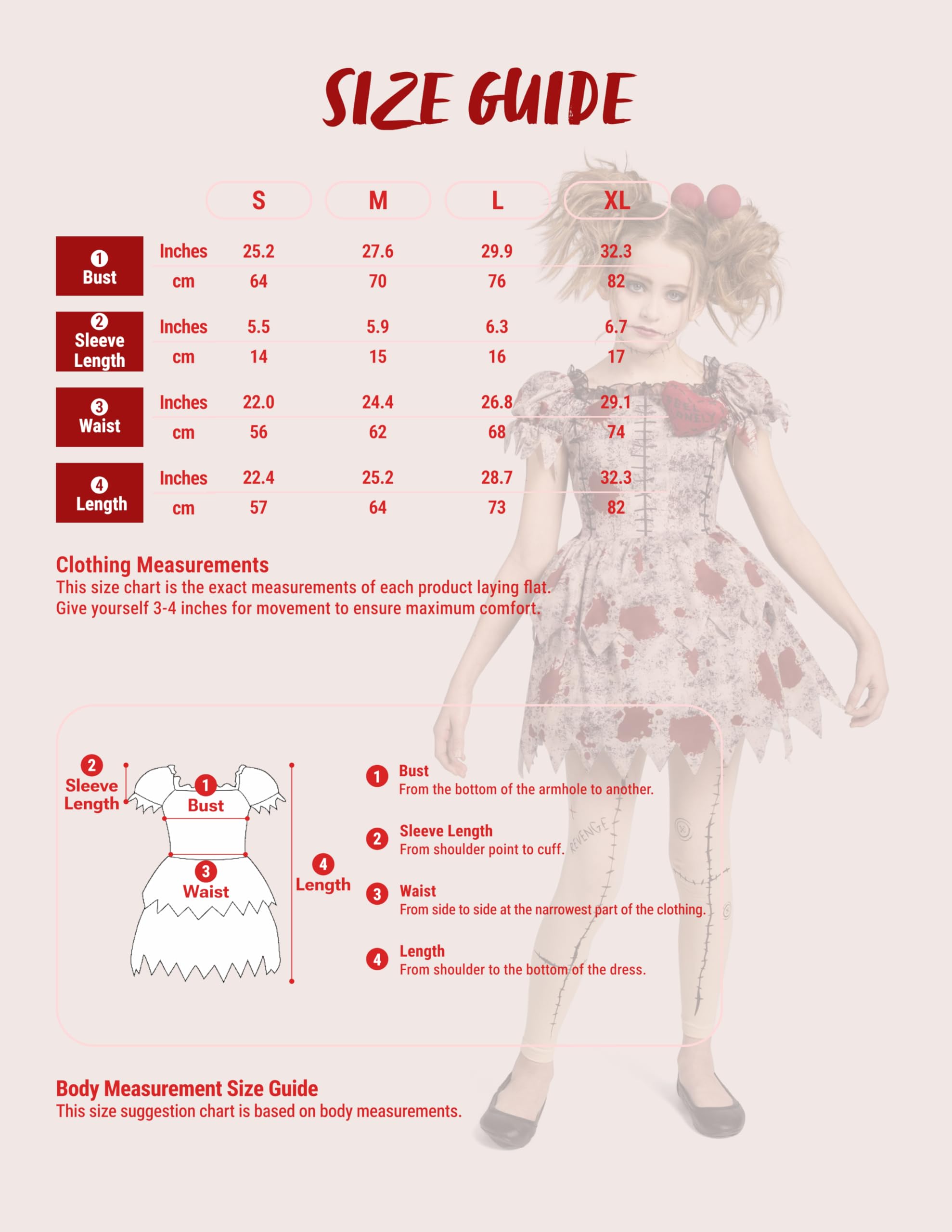 Spooktacular Creations Costume Voodoo per bambini, costume da bambola Voodoo per le ragazze che si vestono per Halloween, per i giochi di ruolo e per le feste in costume
