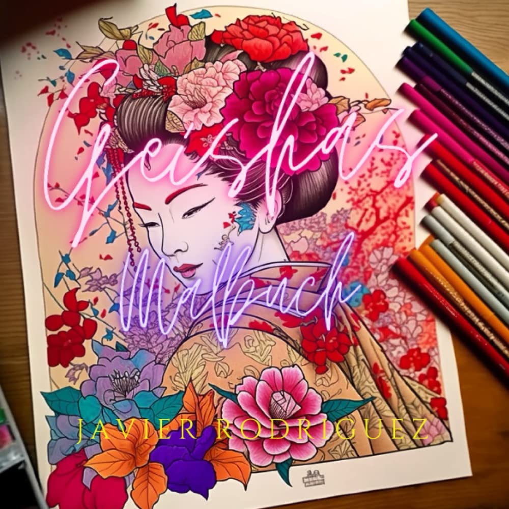 Livre de coloriage Geisha culture japonaise à offrir aux passionnés de dessin