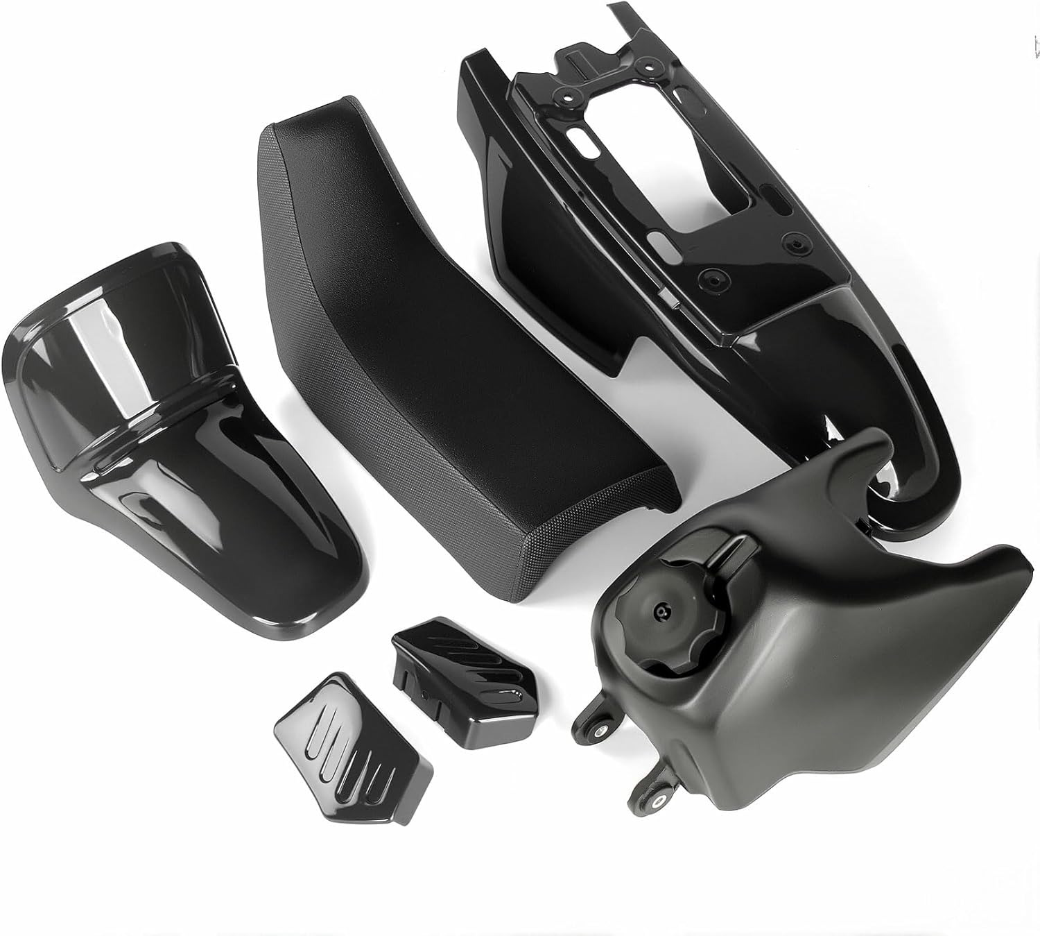 PW50 Plastic Kit, Fender Body Seat Gas Tank for Yamaha PW50 PeeWee 50 Kid Bikes after 2016 (Black)
