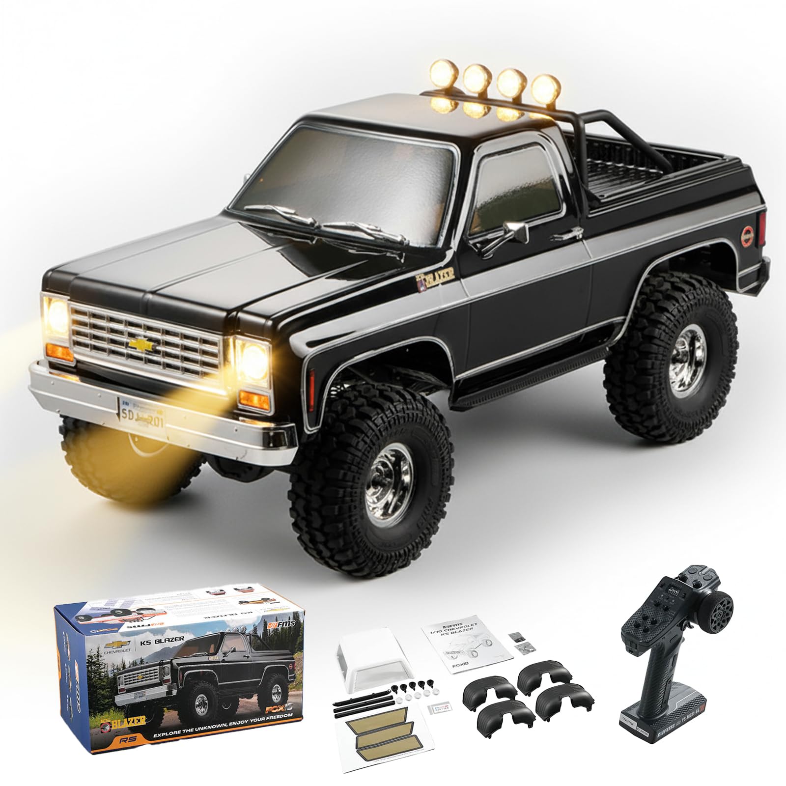ホビーラジコン FMS 1/10 Chevrolet K5 RC Crawler FCX10 Amazon.com: EAZYRC FMS FCX10 Chevy 1/10 K5 Blazer RC Crawler RS