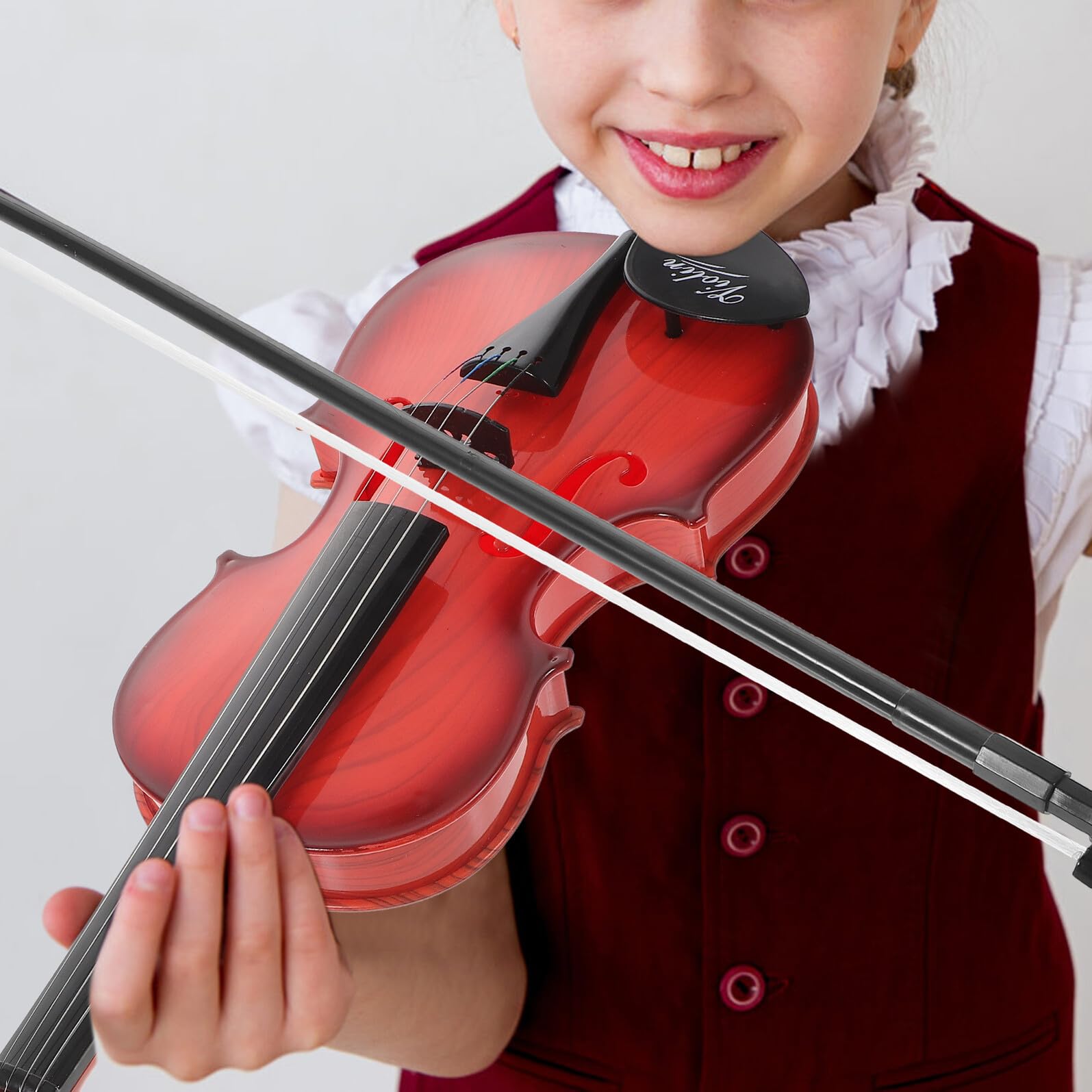 Violino Giocattolo per Educazione Musicale e Regali di Compleanno in Plastica Piccolo e Delicato Strumento Musicale Coltiva Creatività per Bambini