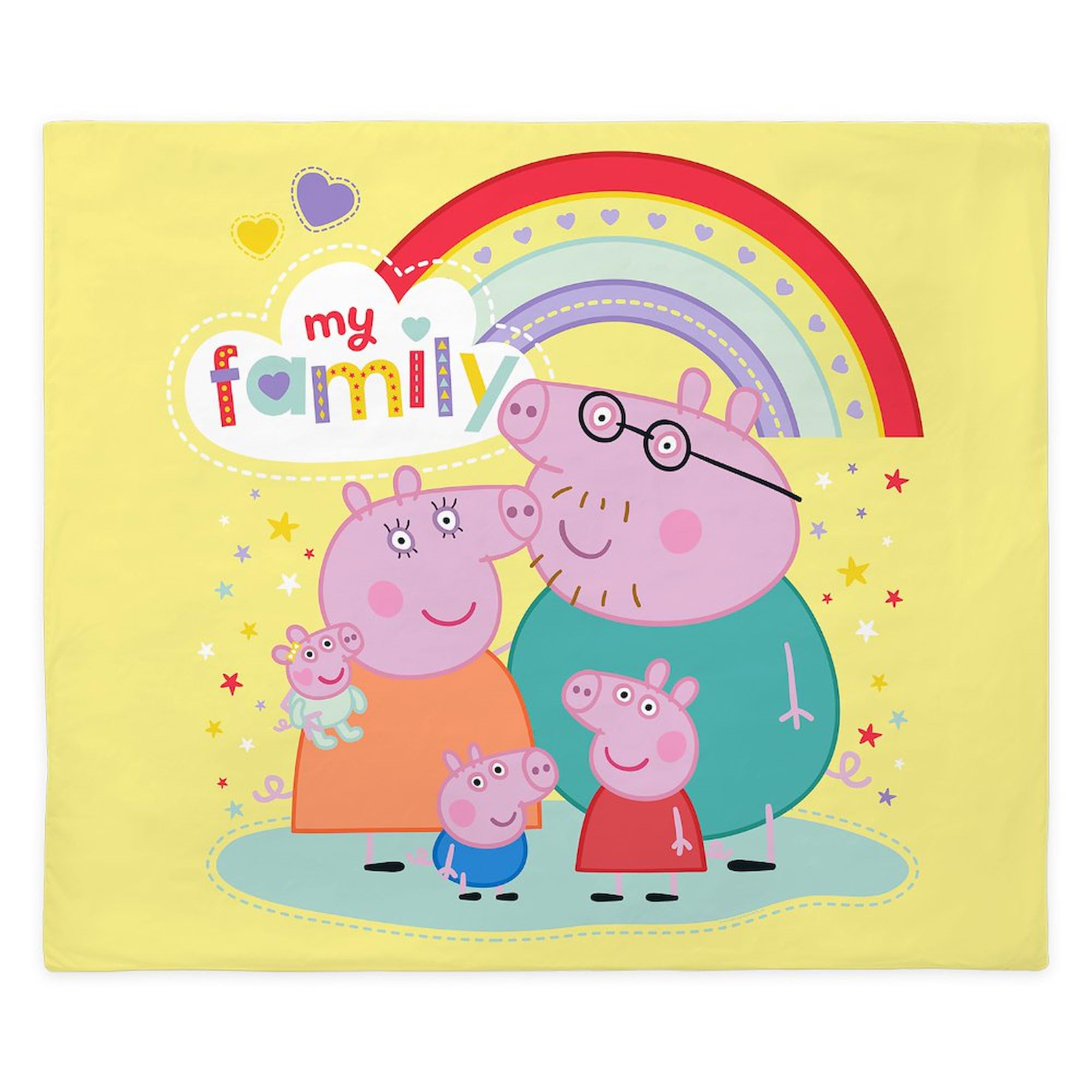 CafePress Peppa Pig: My Family King Duvet Cover, Printed Comforter Cover, Unique Bedding