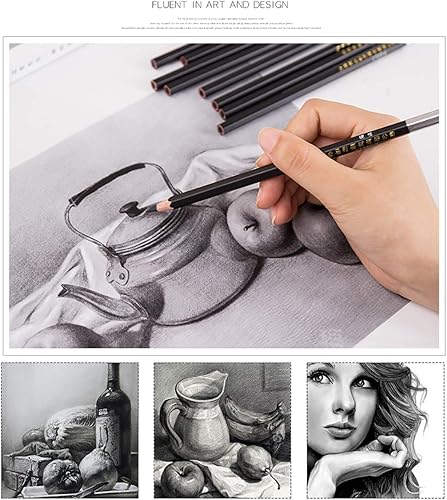 Miniatura 7 de YYMIYU Lápiz de pintura de carbón Lápices de dibujo de carbón 12 piezas duro