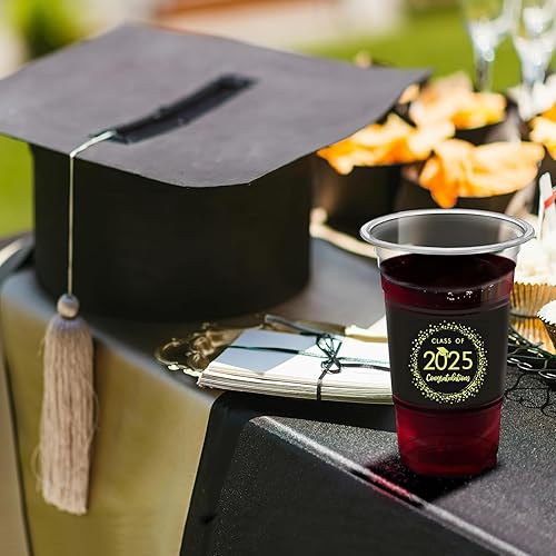 Miniatura 6 de HongyiTime Paquete de 50 tazas de graduación de 16 onzas  Suministros y recuerdos para fiesta de graduación