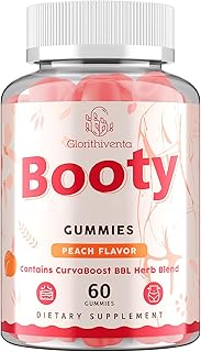 Booty Gummies, Zero Sugar, Vegan, Peach Flavor - 60 Counts