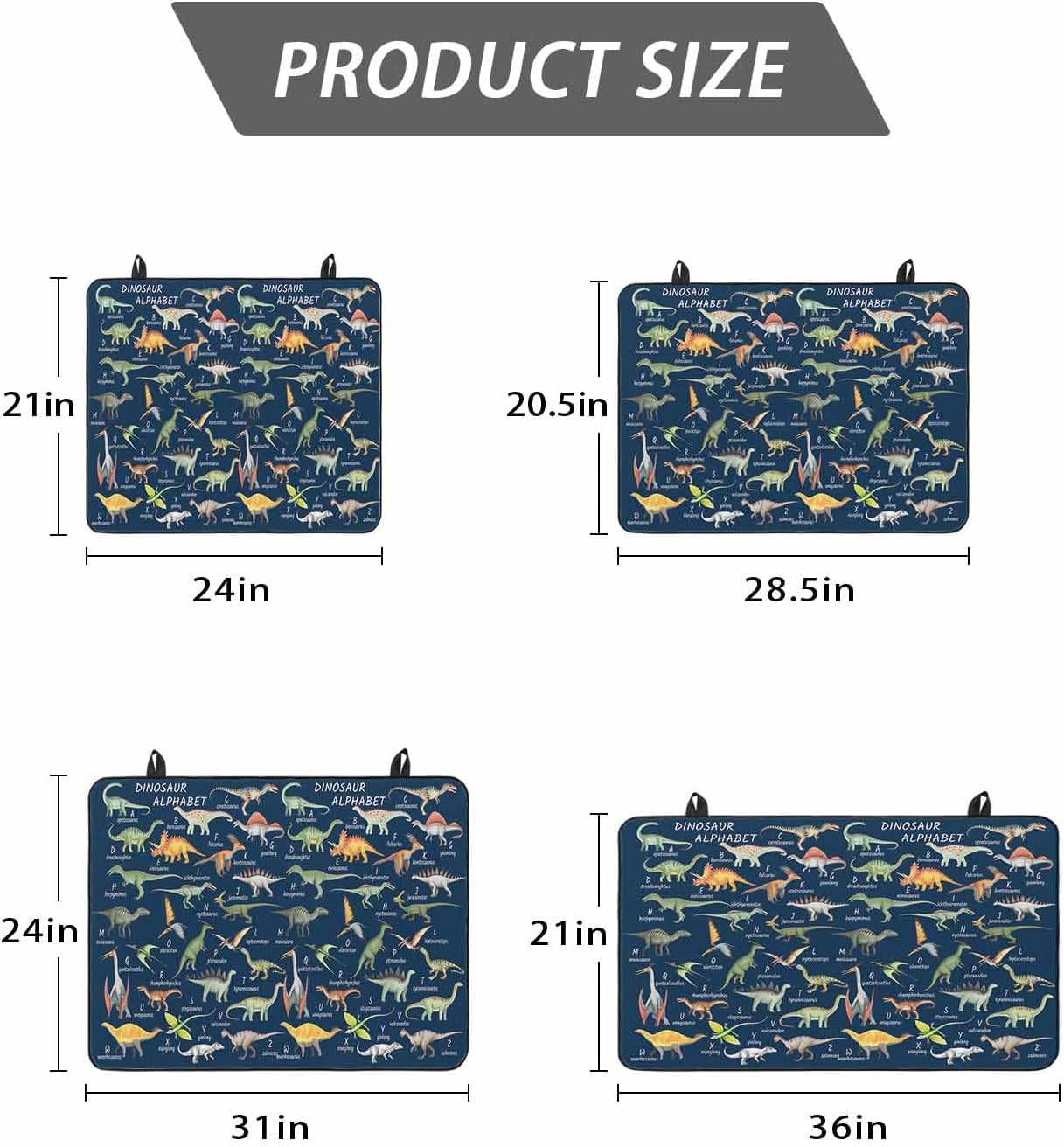 Stove Top Cover Dinosaur Family Stove Cover for Electric Stove Top Learning Alphabet A to Z Name Blue Glass Cooktop Covers Anti-Slip Mat Heat Resistant Countertop Protector Kitchen Decor 31"x24"